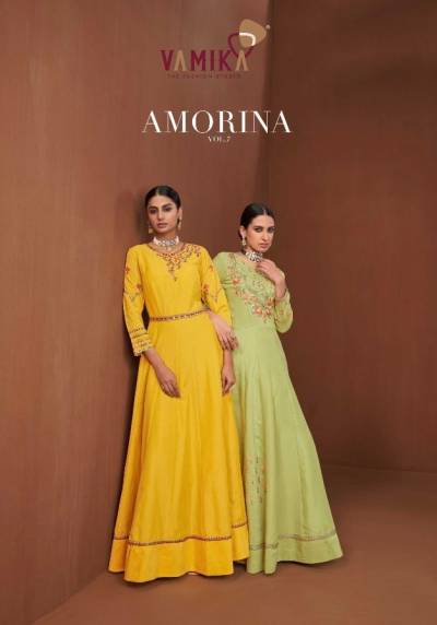 Amorina Vol 7 By Vamika Designer Partywear Gown Collection